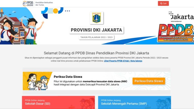 PPDB Online Jakarta -- Cara Cek, timeline, pengumuman