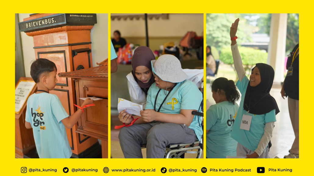 Keseruan Anak Pita Kuning Saat Berkeliling Museum Prangko dan Menulis Postcard