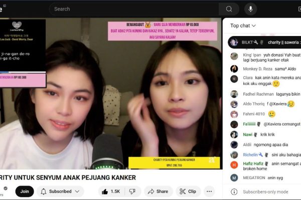 Lewat Charity Stream, Anin, BA Bigetron Esports, Kumpulkan Orang Baik untuk Perjuangkan Senyum Anak Pita Kuning!